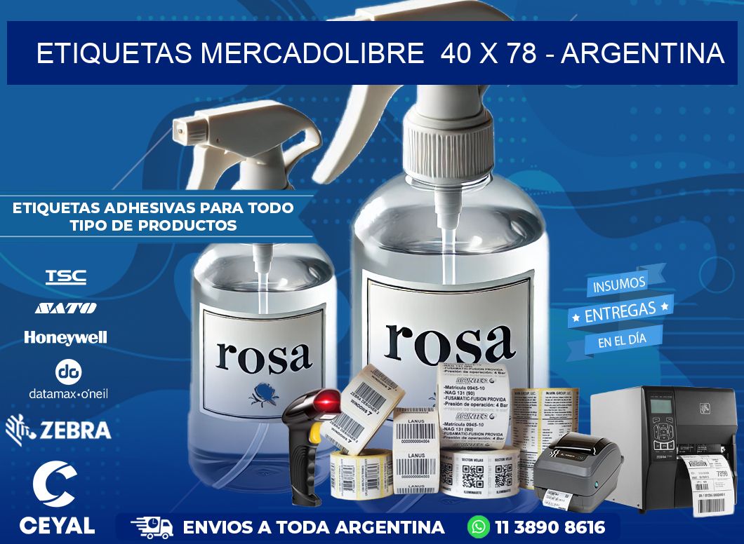 ETIQUETAS MERCADOLIBRE  40 x 78 – ARGENTINA