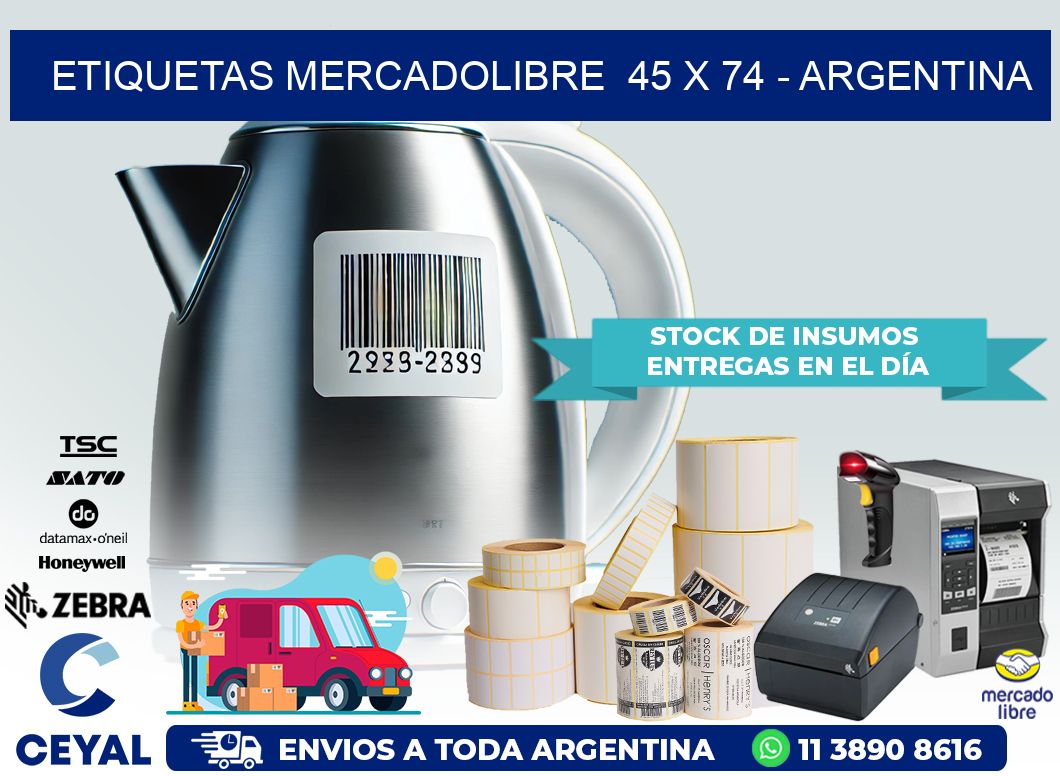 ETIQUETAS MERCADOLIBRE  45 x 74 – ARGENTINA