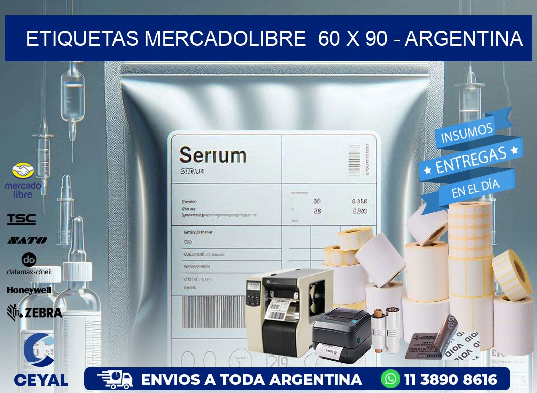 ETIQUETAS MERCADOLIBRE  60 x 90 – ARGENTINA