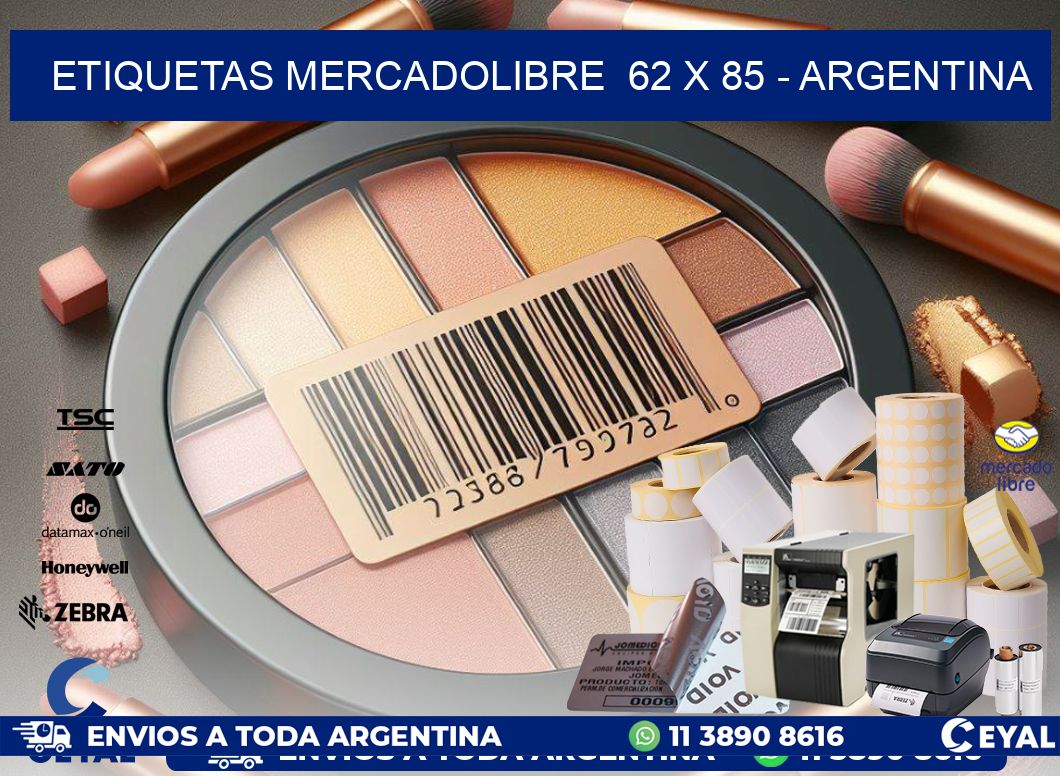 ETIQUETAS MERCADOLIBRE  62 x 85 – ARGENTINA