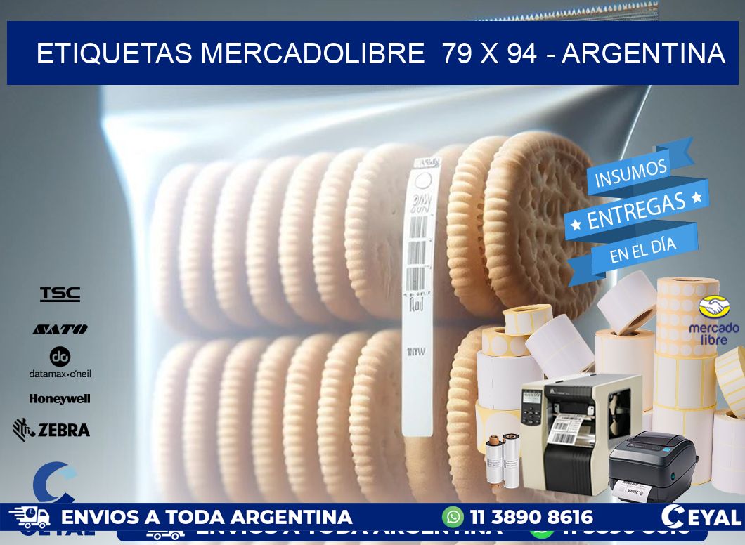 ETIQUETAS MERCADOLIBRE  79 x 94 - ARGENTINA