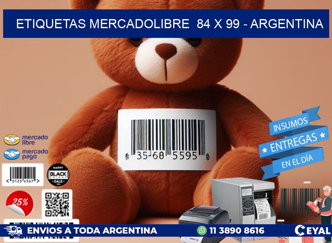 ETIQUETAS MERCADOLIBRE  84 x 99 – ARGENTINA