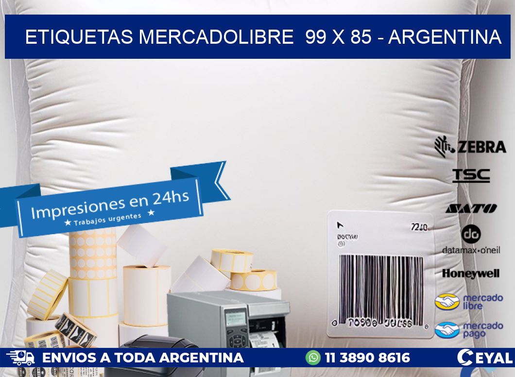 ETIQUETAS MERCADOLIBRE  99 x 85 - ARGENTINA