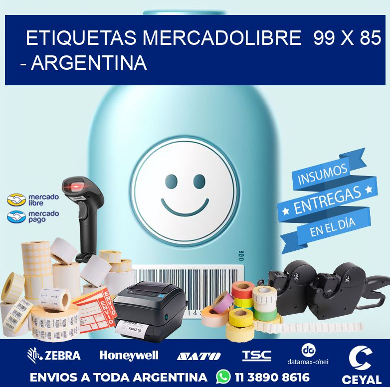 ETIQUETAS MERCADOLIBRE  99 x 85 - ARGENTINA