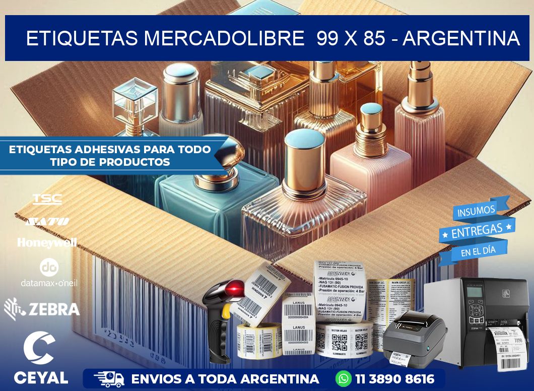 ETIQUETAS MERCADOLIBRE  99 x 85 – ARGENTINA