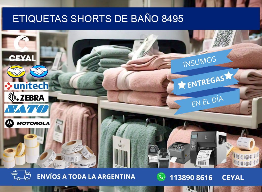 ETIQUETAS SHORTS DE BAÑO 8495