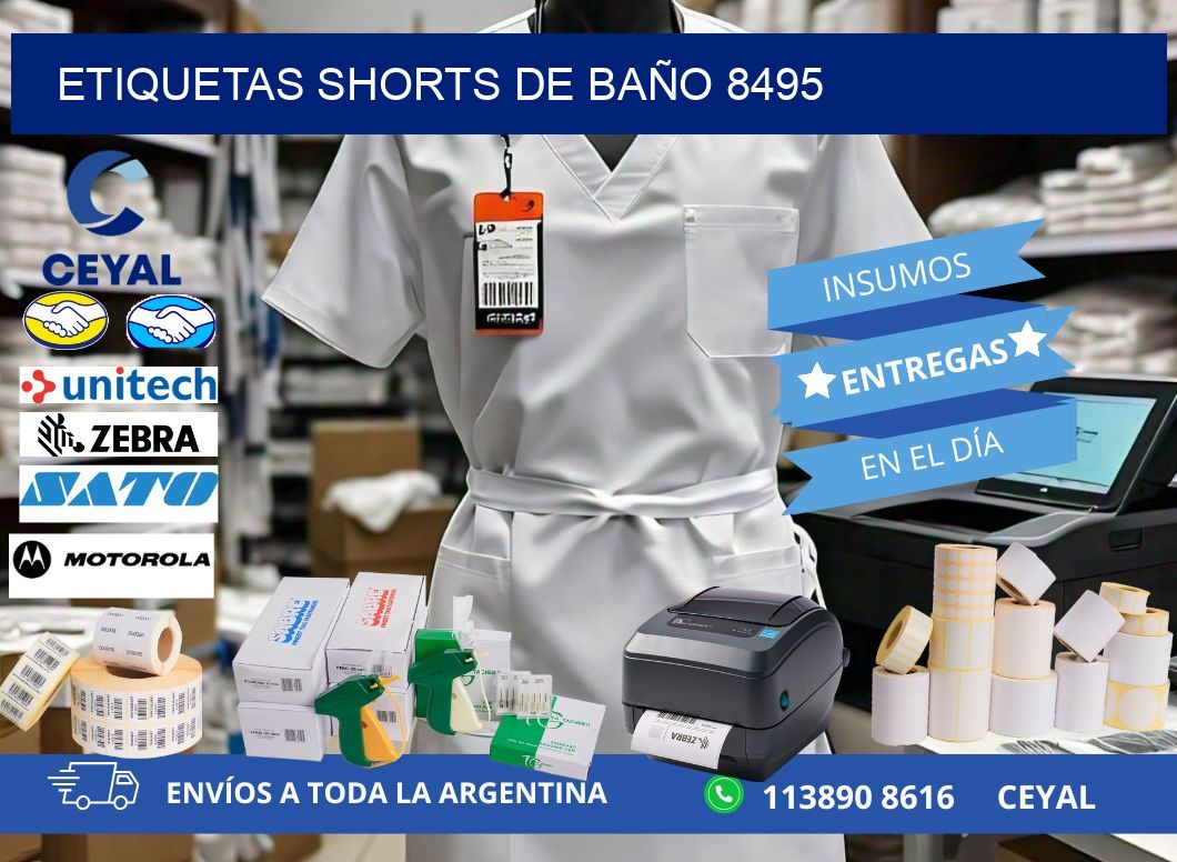 ETIQUETAS SHORTS DE BAÑO 8495