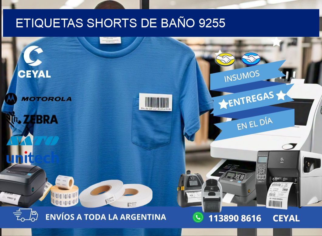 ETIQUETAS SHORTS DE BAÑO 9255