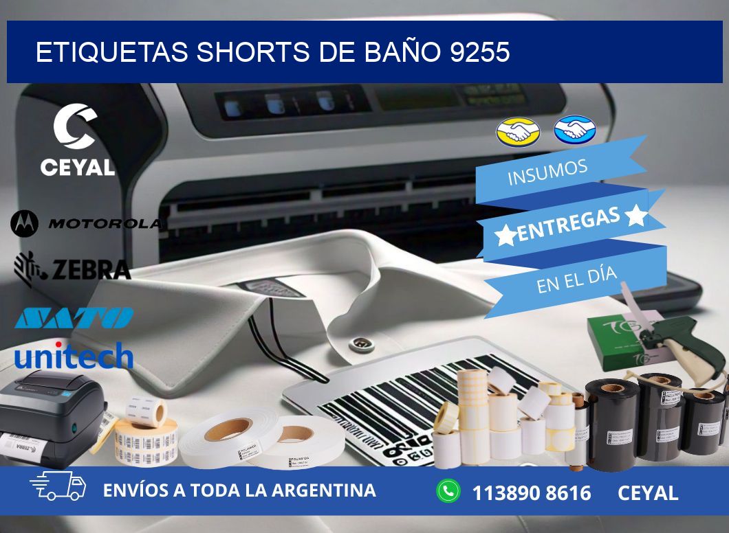 ETIQUETAS SHORTS DE BAÑO 9255