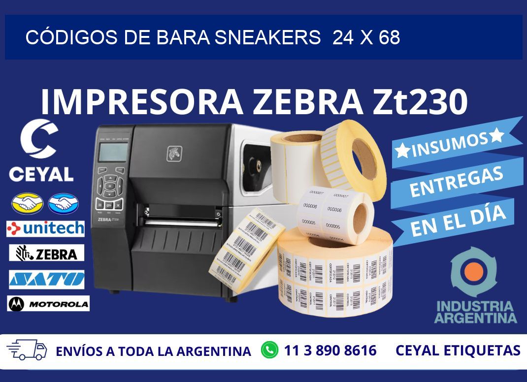 CÓDIGOS DE BARA SNEAKERS  24 x 68