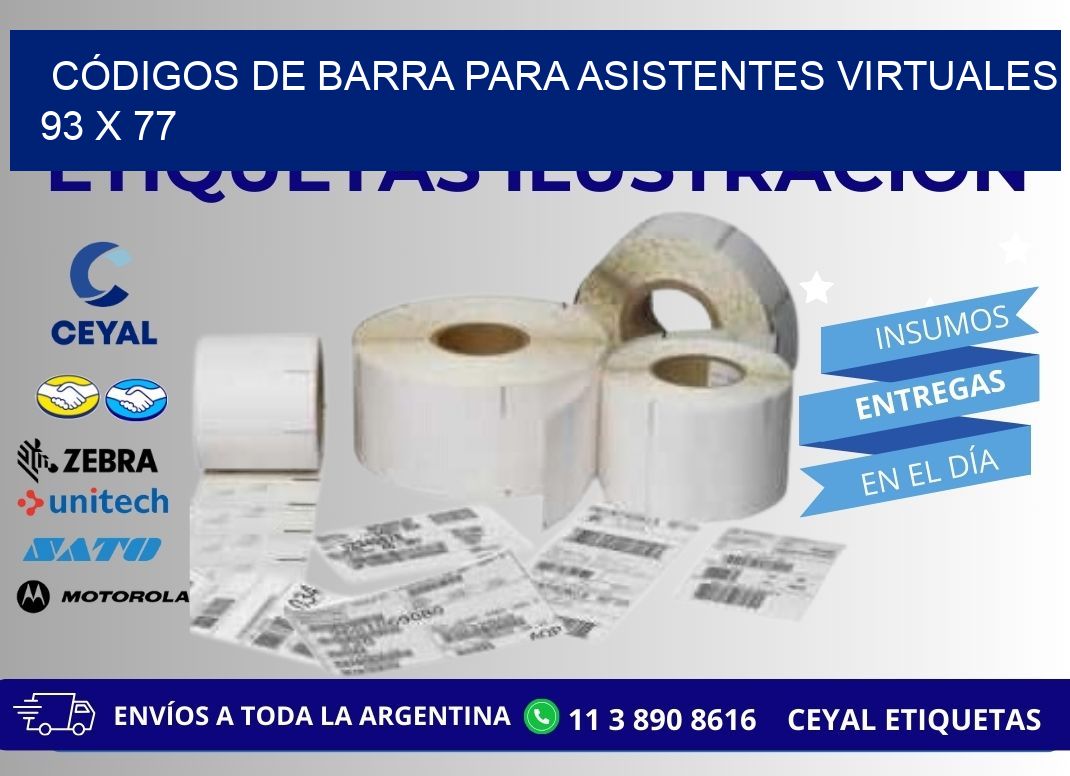 CÓDIGOS DE BARRA PARA ASISTENTES VIRTUALES 93 x 77