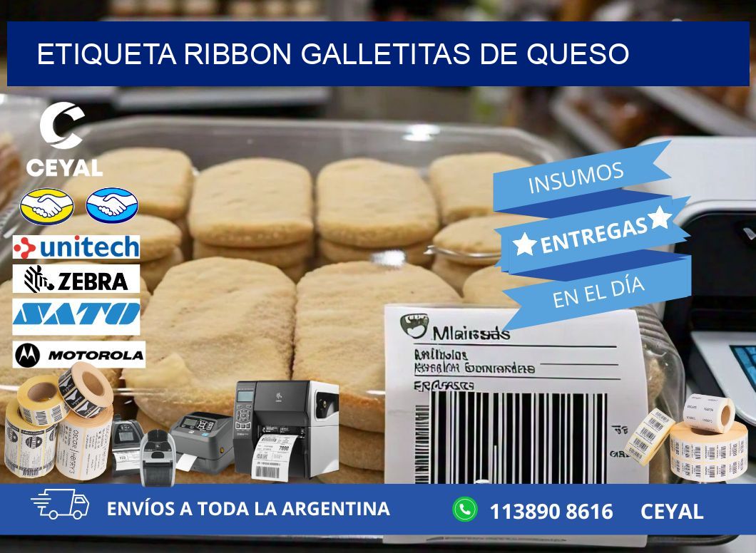 ETIQUETA RIBBON GALLETITAS DE QUESO