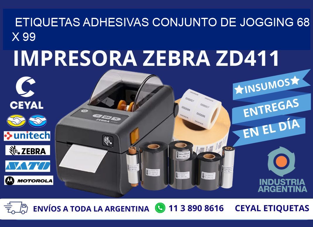 ETIQUETAS ADHESIVAS CONJUNTO DE JOGGING 68 x 99