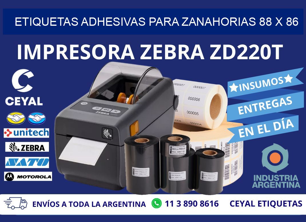 ETIQUETAS ADHESIVAS PARA ZANAHORIAS 88 x 86