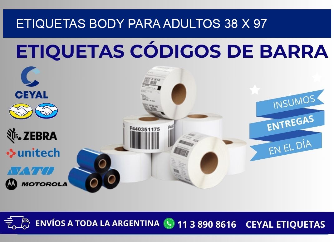 ETIQUETAS BODY PARA ADULTOS 38 x 97