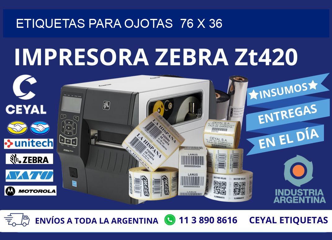 ETIQUETAS PARA OJOTAS  76 x 36