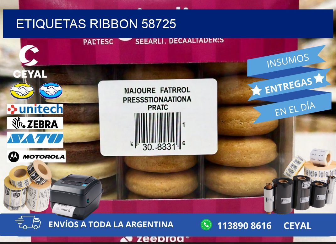 ETIQUETAS RIBBON 58725