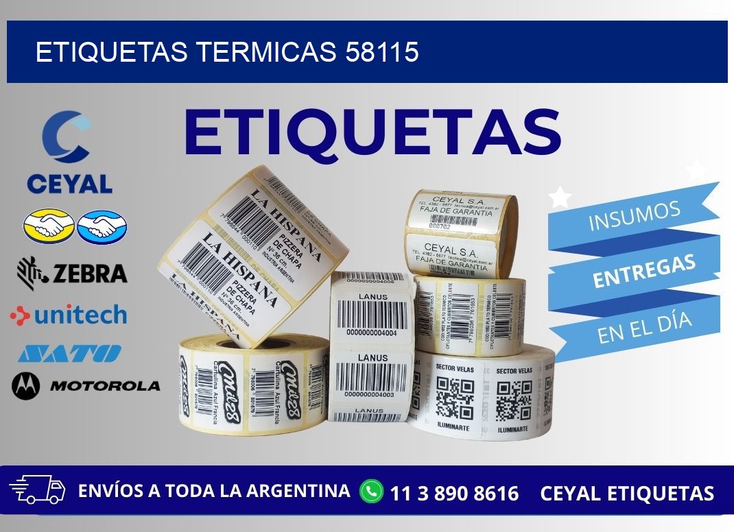 ETIQUETAS TERMICAS 58115