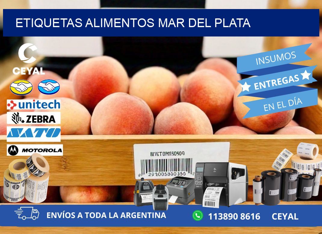 Etiquetas alimentos Mar del Plata