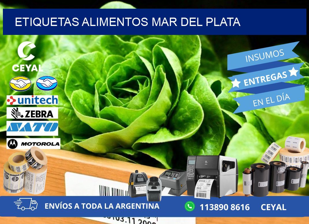 Etiquetas alimentos Mar del Plata