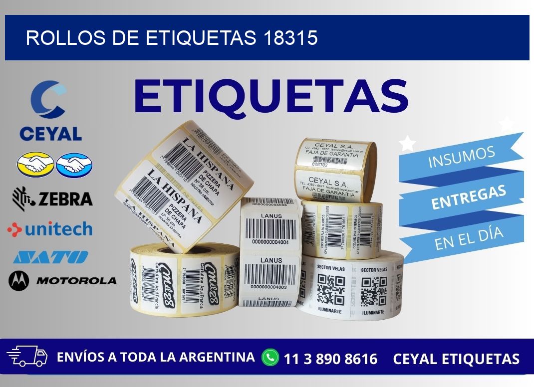 ROLLOS DE ETIQUETAS 18315