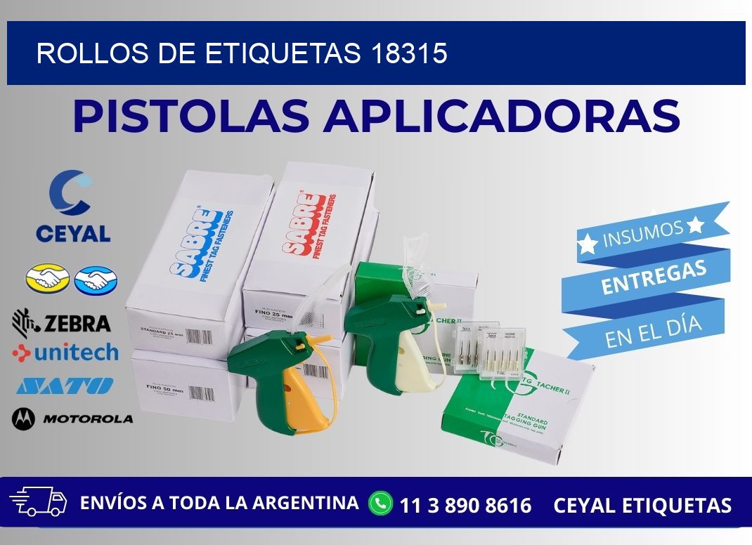 ROLLOS DE ETIQUETAS 18315