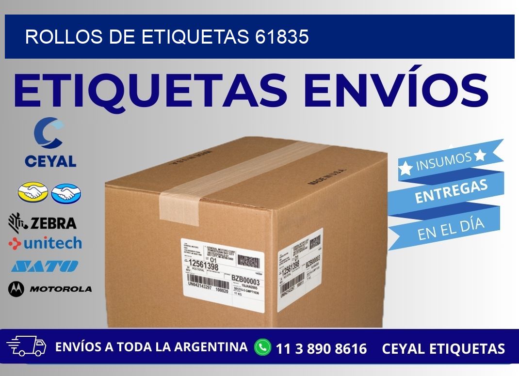 ROLLOS DE ETIQUETAS 61835