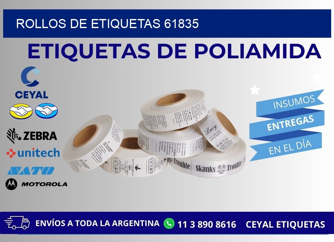 ROLLOS DE ETIQUETAS 61835