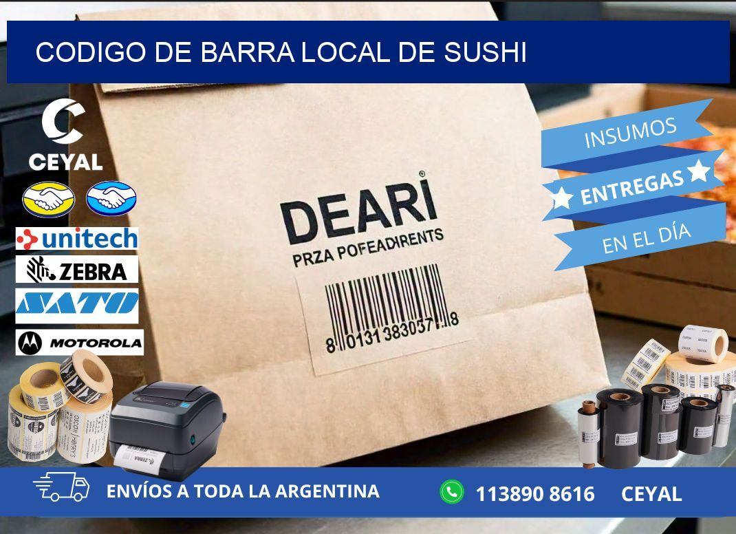 codigo de barra LOCAL DE SUSHI