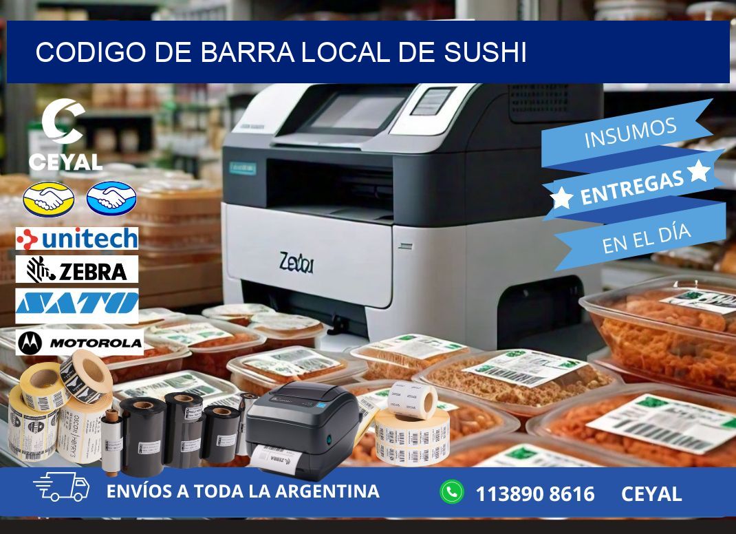 codigo de barra LOCAL DE SUSHI