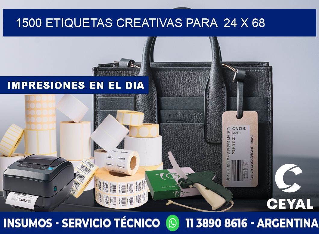 1500 ETIQUETAS CREATIVAS PARA  24 x 68