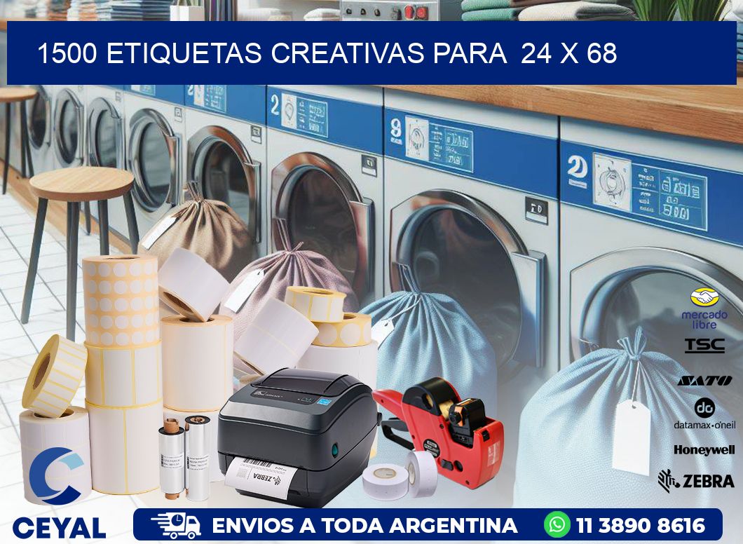 1500 ETIQUETAS CREATIVAS PARA  24 x 68