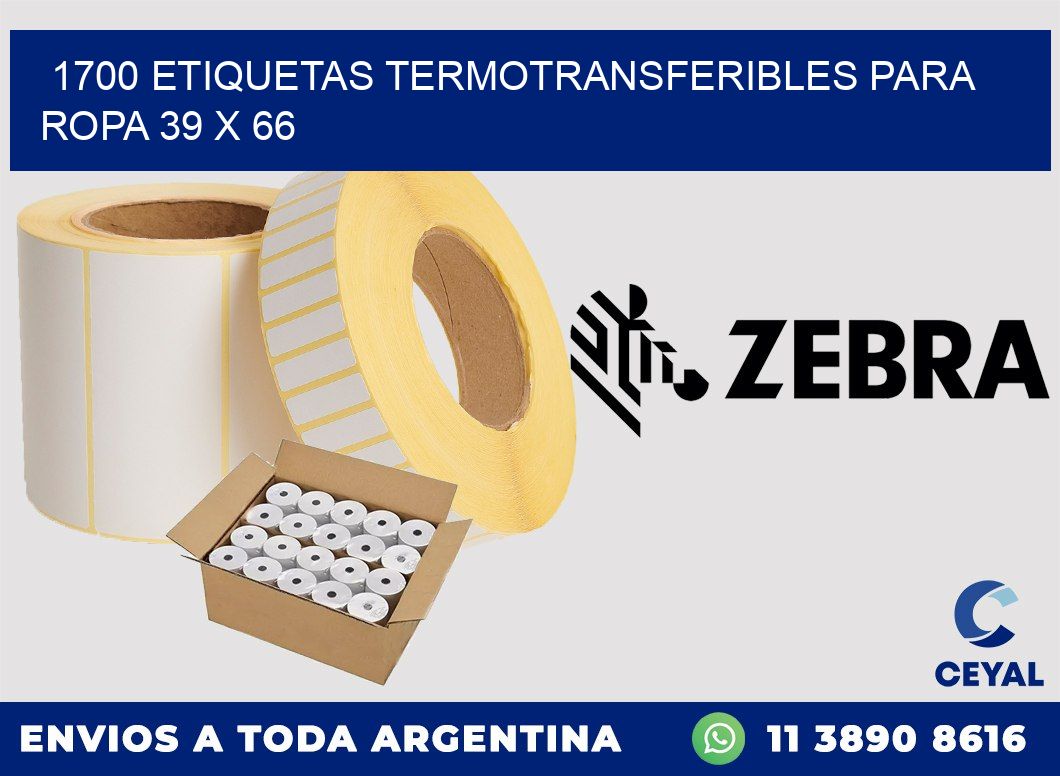 1700 ETIQUETAS TERMOTRANSFERIBLES PARA ROPA 39 x 66