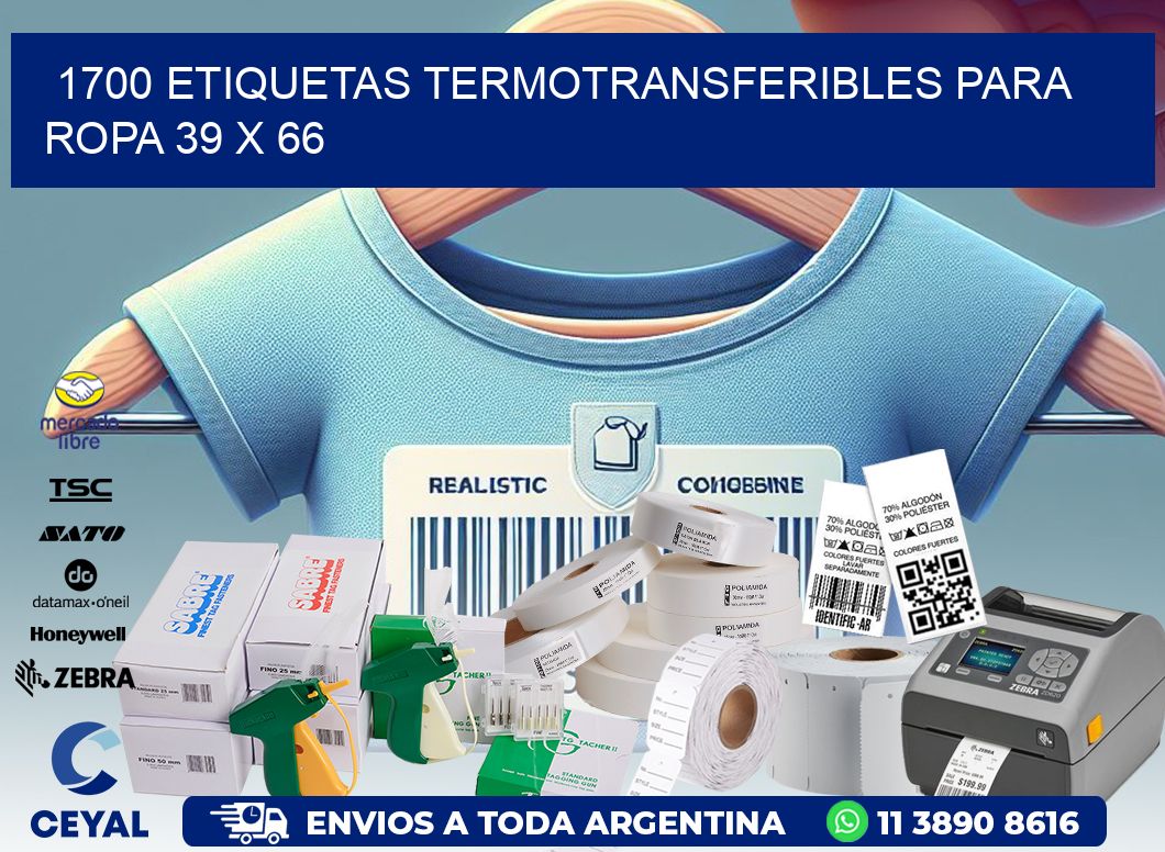 1700 ETIQUETAS TERMOTRANSFERIBLES PARA ROPA 39 x 66