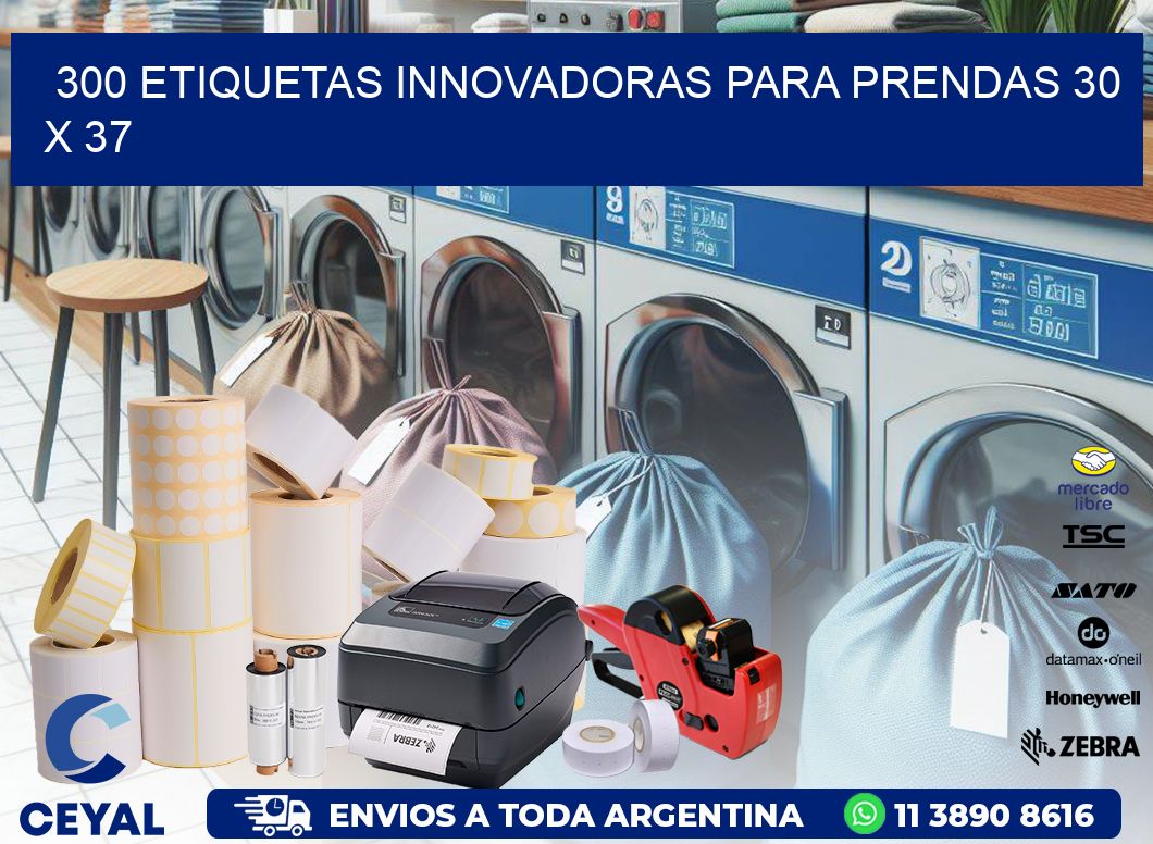 300 ETIQUETAS INNOVADORAS PARA PRENDAS 30 x 37