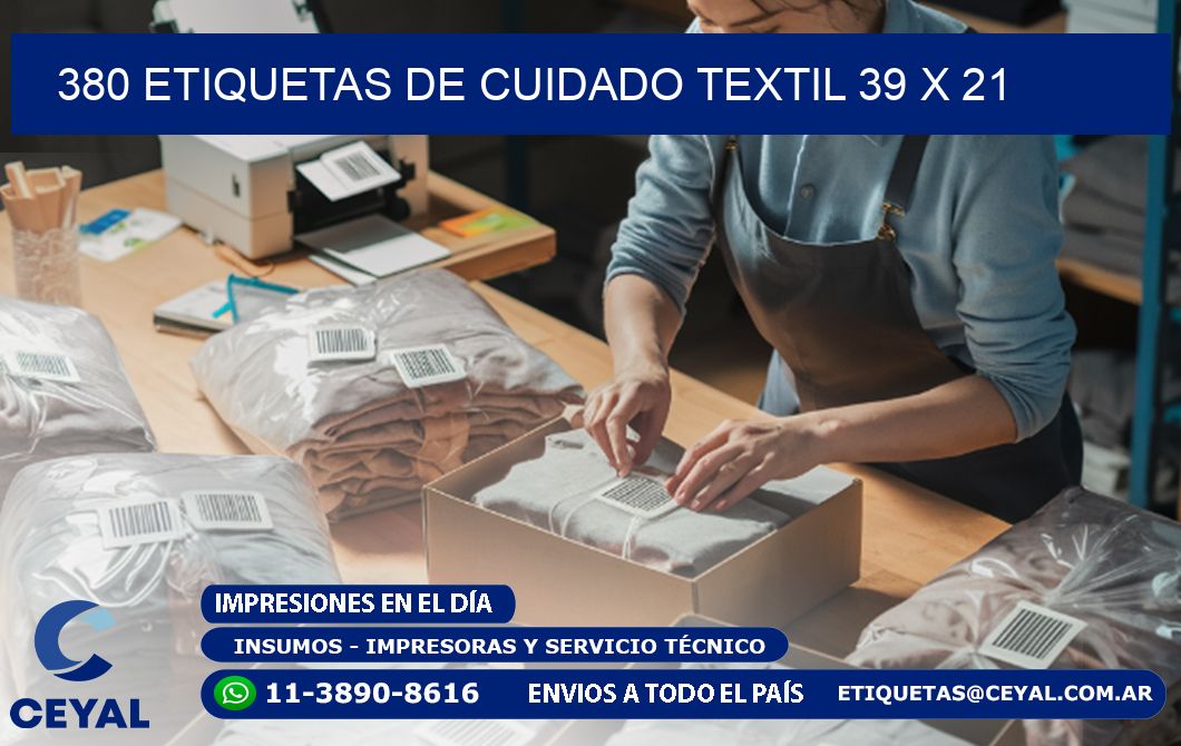 380 ETIQUETAS DE CUIDADO TEXTIL 39 x 21