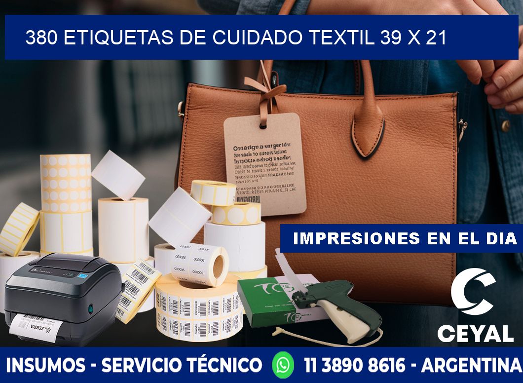 380 ETIQUETAS DE CUIDADO TEXTIL 39 x 21