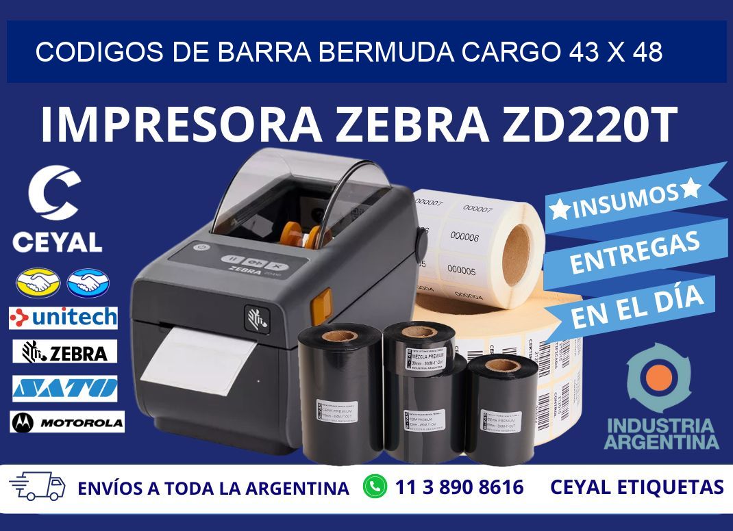 CODIGOS DE BARRA BERMUDA CARGO 43 x 48