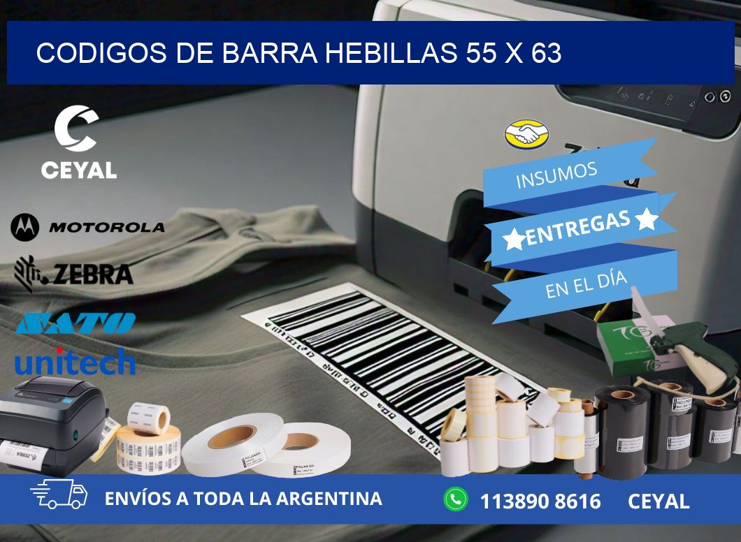 CODIGOS DE BARRA HEBILLAS 55 x 63