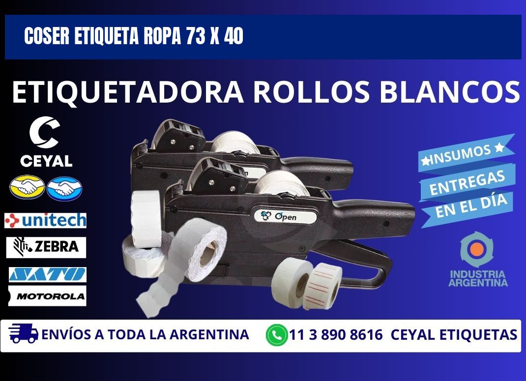 COSER ETIQUETA ROPA 73 x 40