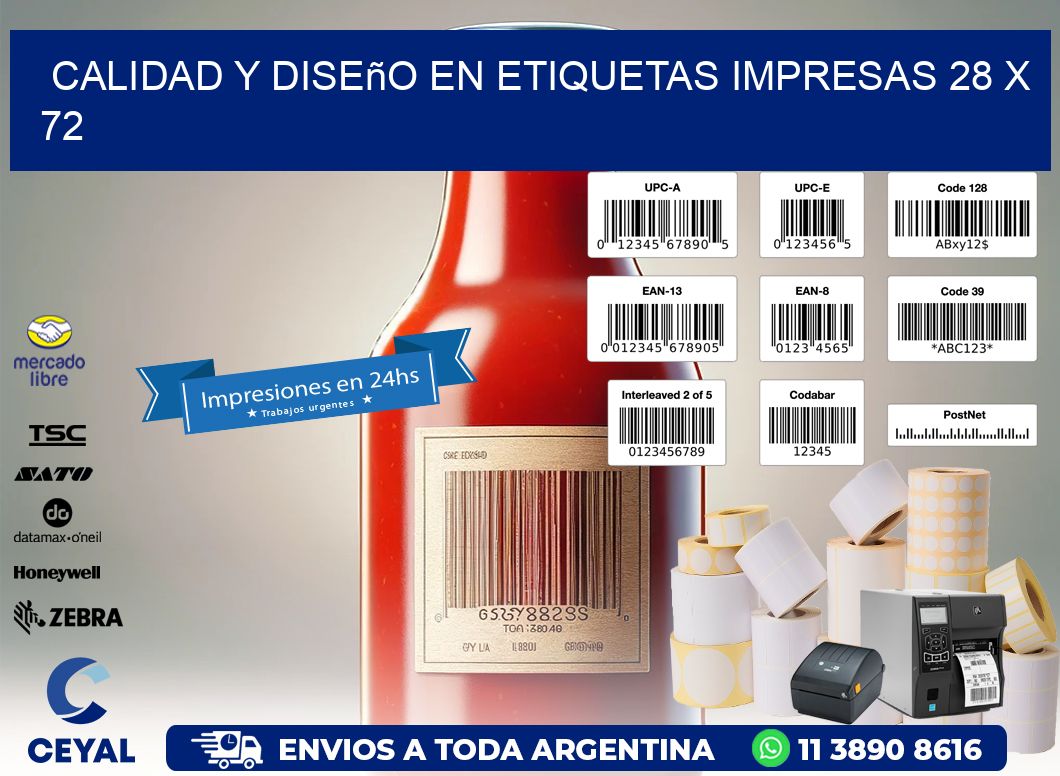 Calidad y Diseño en Etiquetas Impresas 28 x 72