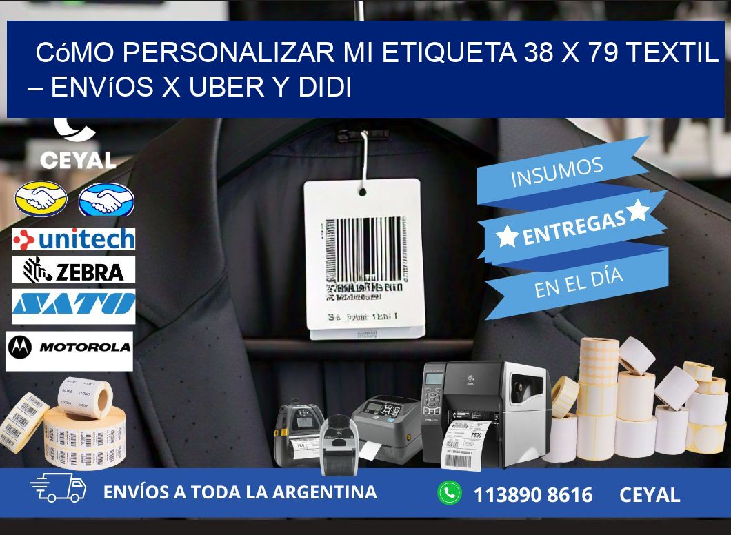 Cómo personalizar mi Etiqueta 38 x 79 textil – Envíos x Uber y DiDi