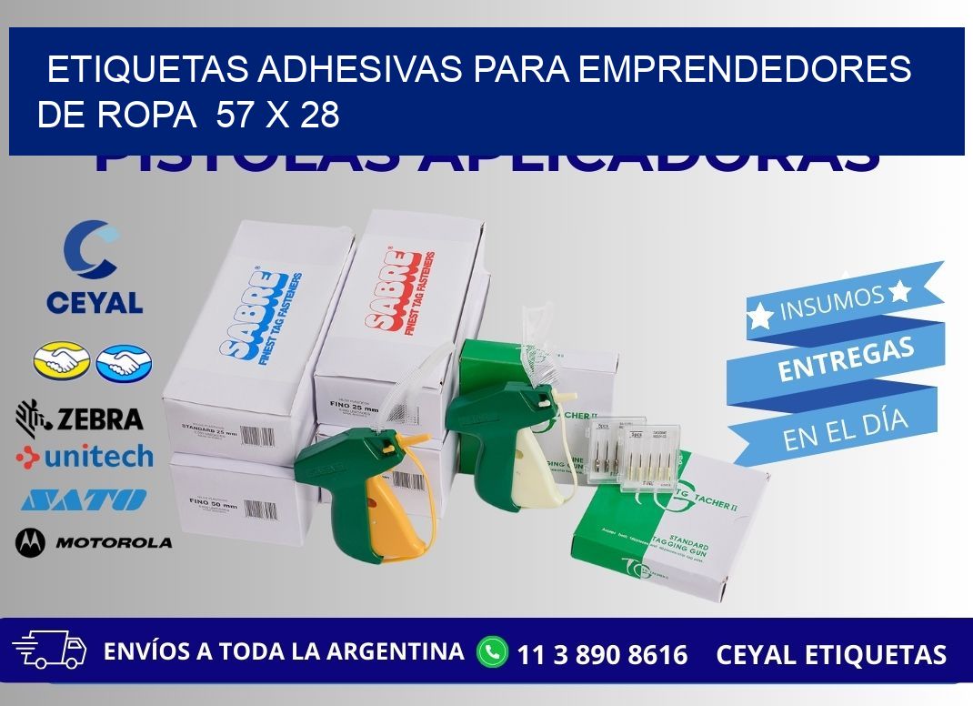 ETIQUETAS ADHESIVAS PARA EMPRENDEDORES DE ROPA  57 x 28