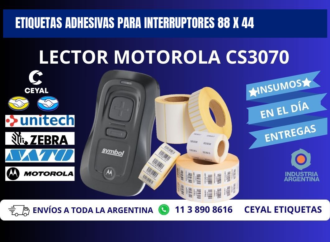 ETIQUETAS ADHESIVAS PARA INTERRUPTORES 88 x 44