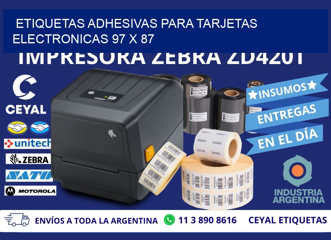 ETIQUETAS ADHESIVAS PARA TARJETAS ELECTRONICAS 97 x 87