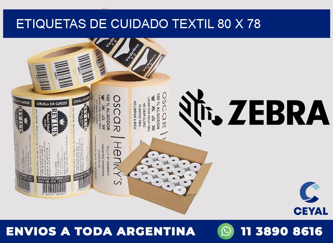 ETIQUETAS DE CUIDADO TEXTIL 80 x 78