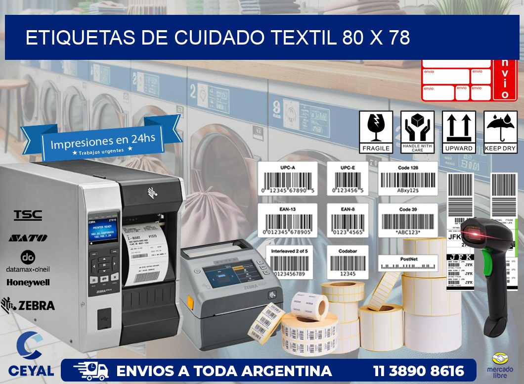 ETIQUETAS DE CUIDADO TEXTIL 80 x 78