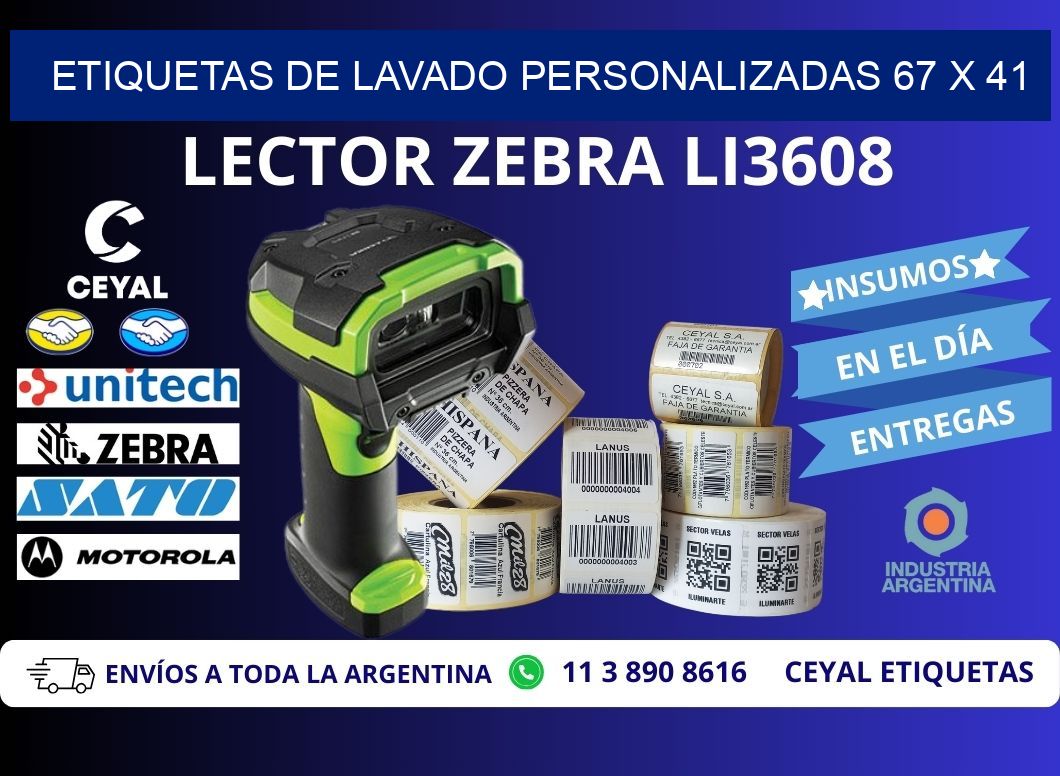 ETIQUETAS DE LAVADO PERSONALIZADAS 67 x 41