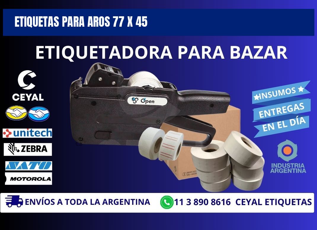 ETIQUETAS PARA AROS 77 x 45