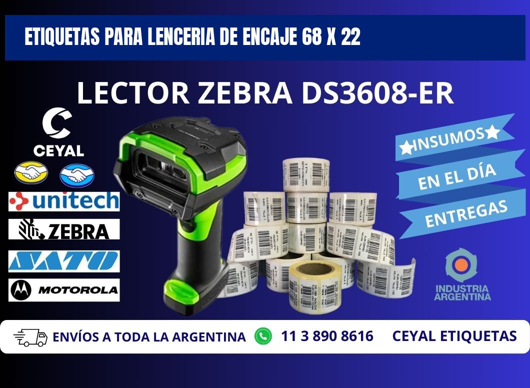 ETIQUETAS PARA LENCERIA DE ENCAJE 68 x 22